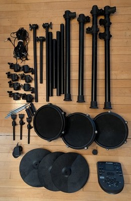 ALESIS NITRO Mesh Electric Drum DM7X Lot (Drum Brain, Cymbal, Drum Pad, & Frame)