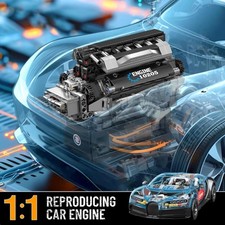 Electrical V12 Engine Model Kit - 733 Pcs Building Blocks For Engineering Fans Electrical V12 Engine Model Kit - 733 Pcs Building Blocks For Engineering Fans