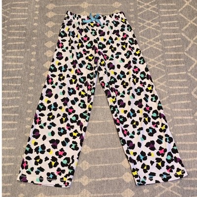 Total Girl Kids Size L(14) Pajama Pants Leopard Print Lounge Sleep Bottoms