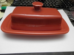 FIESTAWARE Butter Dish w/Lid Burnt Orange HLC USA