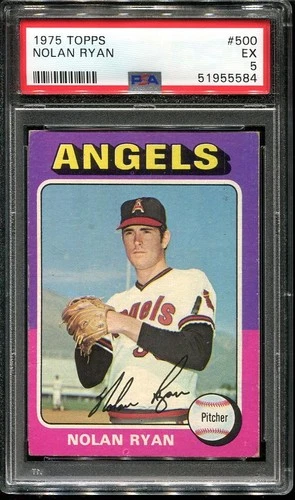 1975 Nolan Ryan Topps #500 California Angels PSA 5 EXCELLENT