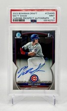 Matt Shaw 2023 Bowman Draft Chrome 1st Auto RC #CDA-MS - PSA 9 Mint