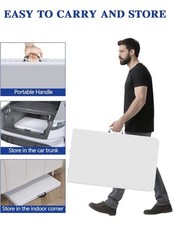 Used 4-Ft Plastic Folding Table - Ideal for Indoor/Outdoor Dining & Party Use