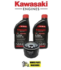 Genuine Kawasaki Oil Change Kit (2) 99969-6081 10W-30 & 49065-0736 FILTER -0721