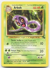 Fossil Arbok 31/62 Moderately Played Pokemon Unlimited UC Tcg Card