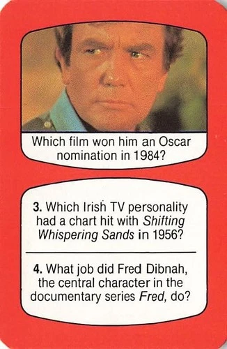Milton Bradley 1985 TV Times game card Actor Albert Finney - RARE 