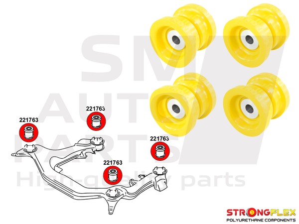Silentblock Set FüR Audi A4 B5 FWD / Quattro / S4 / RS4 Unterfahrwerk Vorne-image