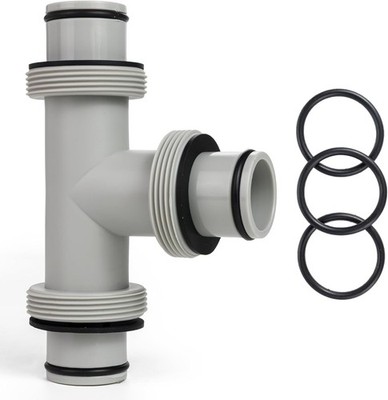 1.5'' to 1.5'' T Joint Pool Hose Connector with 3 Rubber O Rings 3 Way Filter