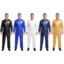 Men's Adult Waterproof Coveralls Jumpsuit Back Waist Zipper Lightweight Trendy