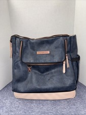 Petunia Pickle Bottom Backpack Diaper Bag  Mat Navy Blush Rose Gold Zippers