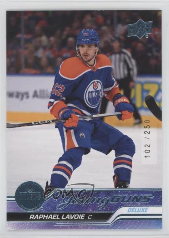 2023-24 Upper Deck Series 2 Young Guns Deluxe 102/250 Raphael Lavoie #499 1os2