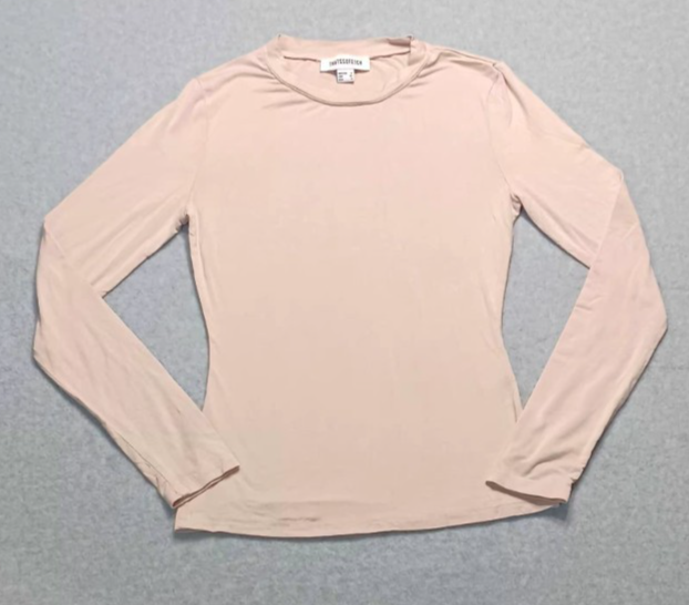 Thatssofetch Long Sleeve Shirt Womens Size 4 Light Pink Soft Snd Stretchy Fitted