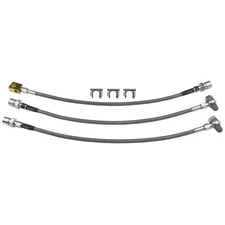Stainless Braided Brake Hose Kit + 3"-4" Lift 1982-86 Jeep CJ5 CJ7 Scrambler