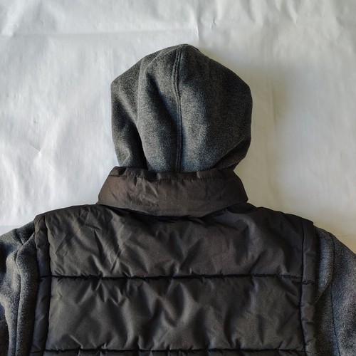 Air Jordan Puffer Vest Jacket Zip Hoodie Black Red Sweatshirt Sleeves Youth M - Picture 16 of 19