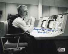Eugene GENE Kranz Autographed Signed APOLLO 13 Flight 8x10 Photo NASA BAS COA
