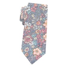 Men's Skinny Tie Cotton Floral Ties for Men Wedding Necktie for Wedding, Groo...