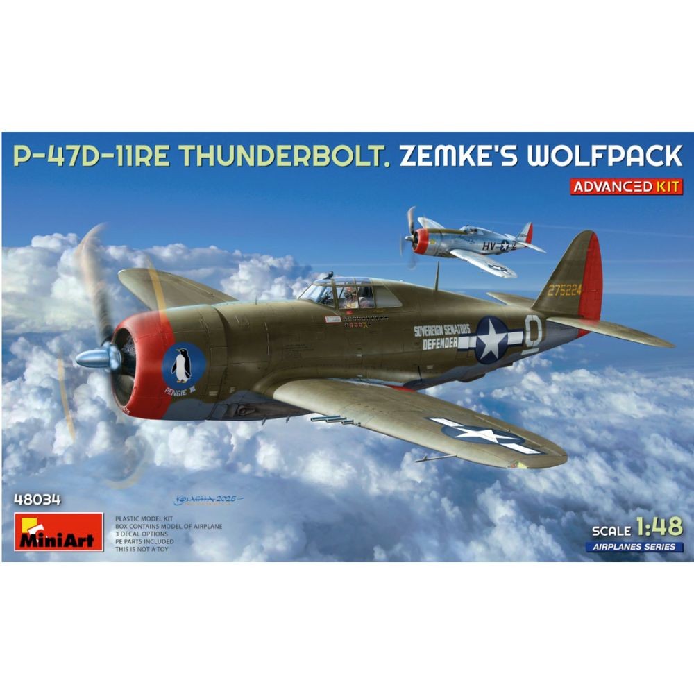 Miniart 48034 P-47D-11RE Thunderbolt Zemke's Wolfpack Advanced 1:48 Model Kit - Image 3