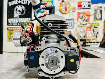 RCMK CR600B Twin Cylinder Gas Engine for 1:6 RC Boat Model Silver