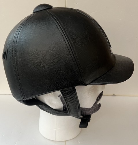 Rhinegold Equestrian Horse Faux Leather Bound Riding Hat 54 6 5/8” - Picture 3 of 10