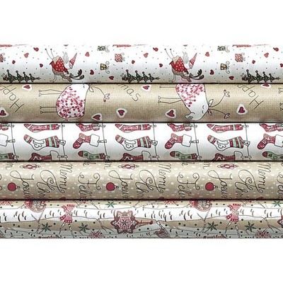 Zöwie 33013636160 Geschenkpapier ''Christmas Greeting'', 60 g/m², Breite: 70 cm, m