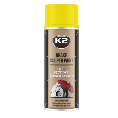 Bremssattel gelb hochglänzend Hitze 260°C beständig Lackspray 400ml K2 2x 