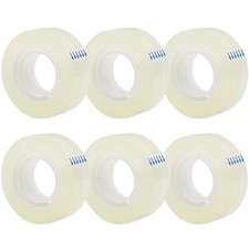 6 Rolls Transparent Tape Refills, Clear Tape, All-purpose Transparent Gl