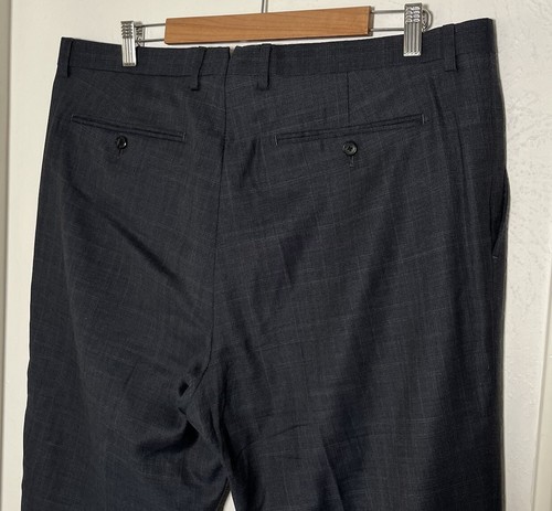 Banana Republic Monogram Collection Gray Plaid Guabello Wool Suit 42R, 38x32 - Picture 14 of 16