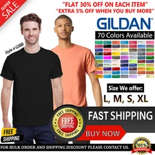 Gildan Mens G500 Premium Short Sleeve Heavy Cotton Plain Blank Casual T-Shirt