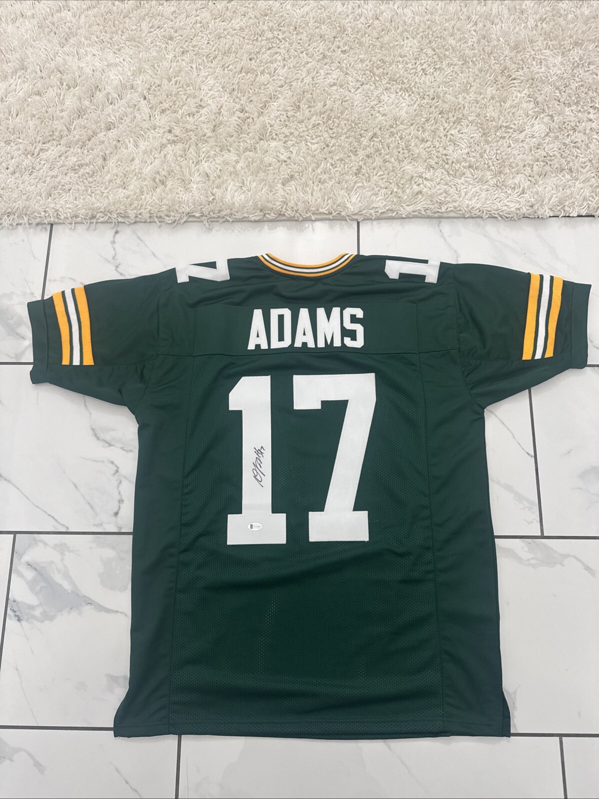 Davante Adams Autographed Signed Green Bay Packers jersey Beckett Witnessed-WH26033 