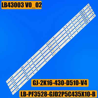 LED Strips For Philips 43PFT4131 GJ-2K15/GJ-2K16-430-D510-V4 BDL4330QL BDM4350UC