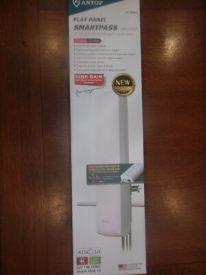 Antop Flat Panel Smartpass HDTV Antenna AT-402BV Outdoor Indoor 65 75 mile range