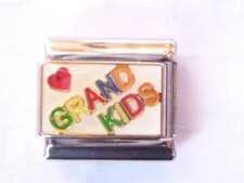 ITALIAN CHARM LOVE MY GRANDKIDS GRAND KIDS fits all design 9mm bracelet SP5
