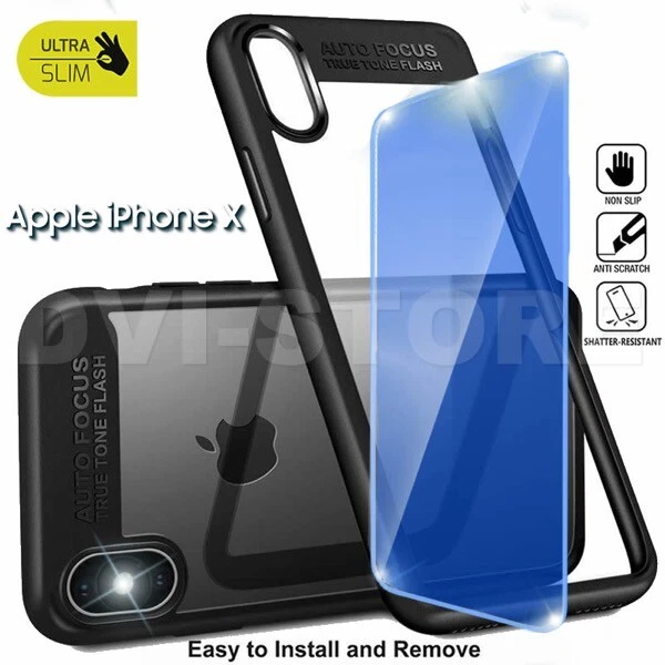 Whioltl Cover Per IPhone X E XS - Custodia Rigida Posteriore E Morbida TPU Trasparente, Antiurto - 5