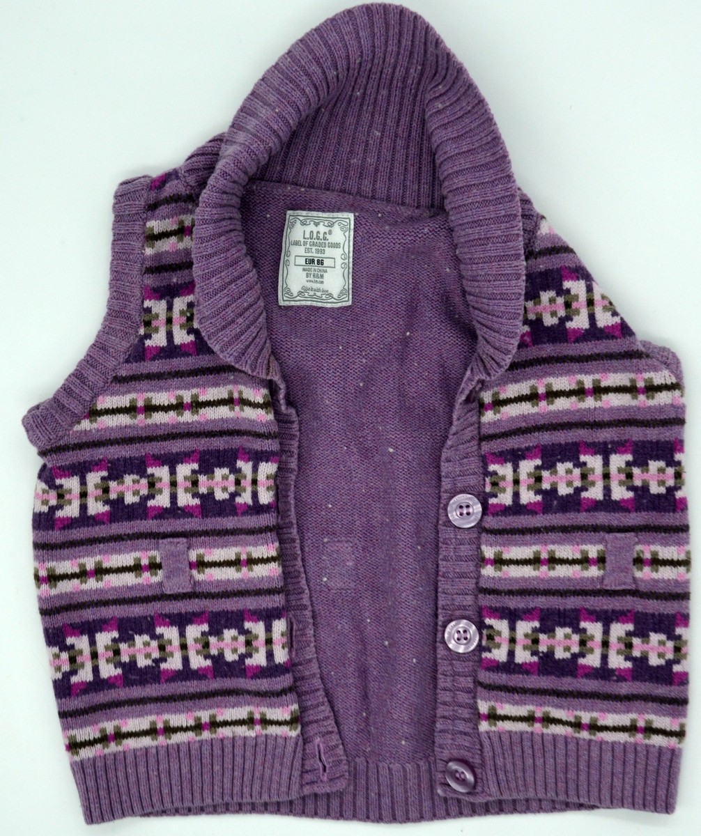 Great Baby Knit Jacket Vest by LOGG H&M Size 86 UK