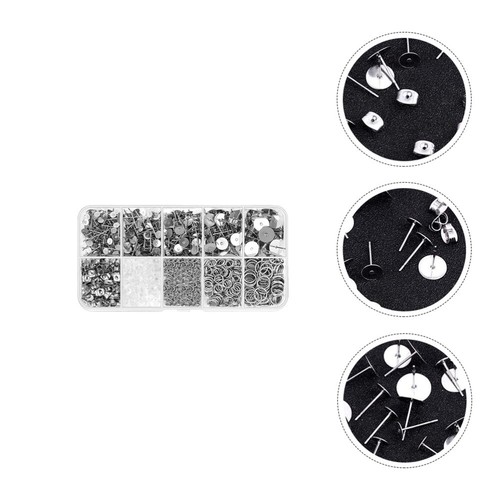 1650pcs Diy Post Earring Holder Stainless Steel Earrings Stud - 第 12/12 張圖片