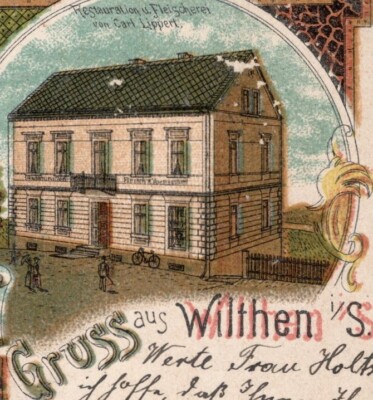 115/576 AK WILTHEN SACHSEN FLEISCHEREI LIPPERT  1905 STEINIGTWOLMSDORF BRAUEREI