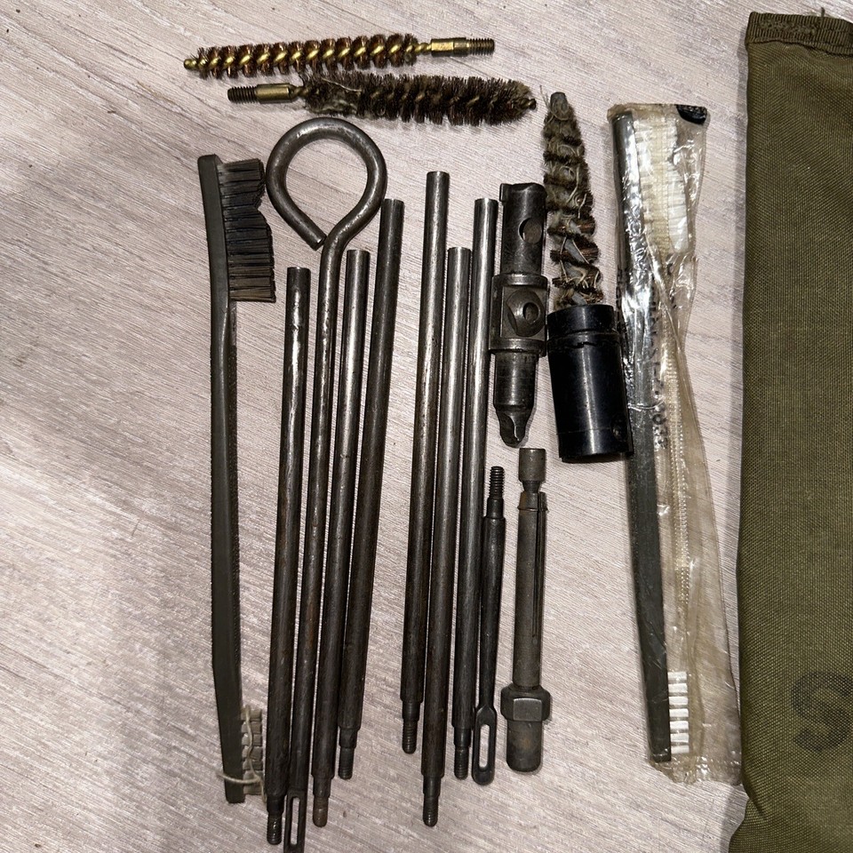 Vintage U.S. Military Rifle Gun Cleaning Kit Pouch Extras eBay