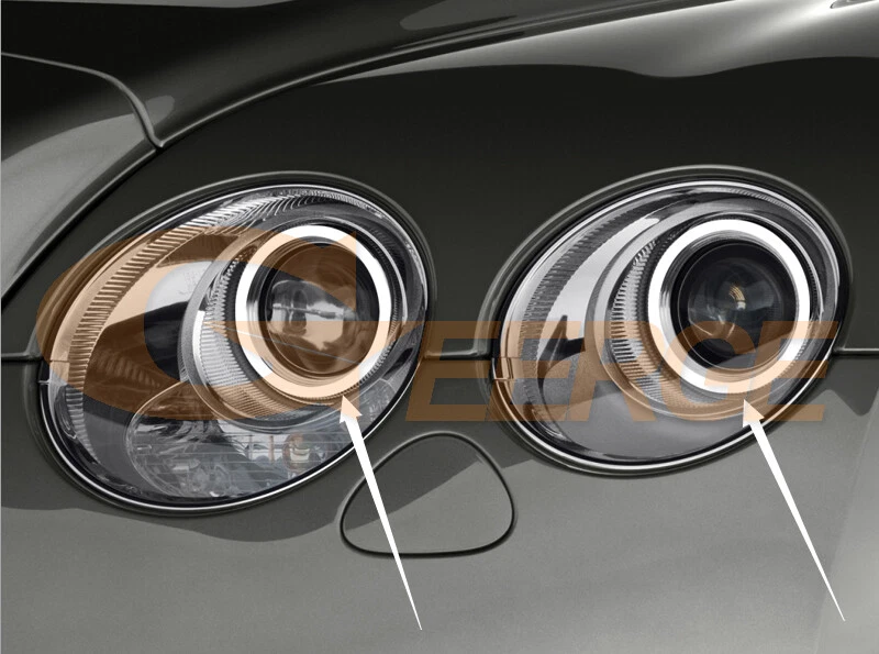 Para Bentley Continental Flying Spur GT GTC Multicolor RGB LED Angel Eyes Kit Foto 2 de 4
