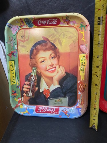 Bandejas metálicas Coca-Cola vintage COKE - bonito surtido de 5 usadas - Imagen 2 de 18