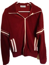 Vintage Breezy Point U.S.A Zip Up Track Style Jacket Red Color Awesome