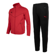 Puma Mens 93351403 Individual Rise Brushed Full Zip-up Suit Tracksuit Red/Black