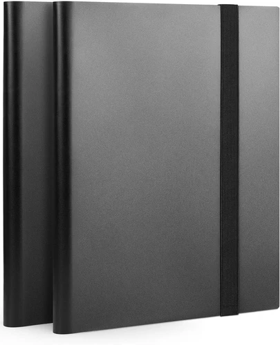 2 Pack 9 Pockets Trading Card Binder, Black, 40 Sheets, 720 Cards, Baseball, Foo