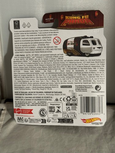 2024 Mattel Hot Wheels Dreamworks Kung Fu Panda Po Po Ping personaje coche nuevo - Imagen 2 de 2