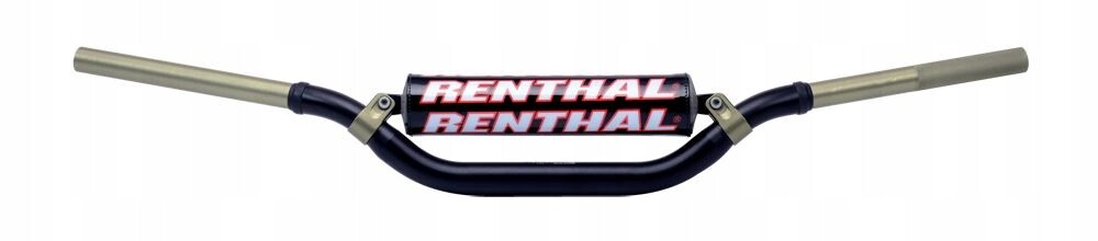 Guidon Renthal Fatbar 36 mm noir Villopoto Stewart avec mousse de protection cross