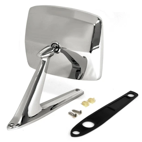 NEW! Outside Rear View Mirror  1968 - 1979 Bronco, F-150, F250, F350 - Chrome
