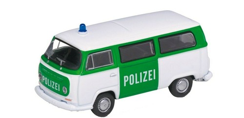 VOLLMER 41680 VW Bus T2 1972 polizia, verde / bianco,   HO 1:87 | Condition: Nuovo