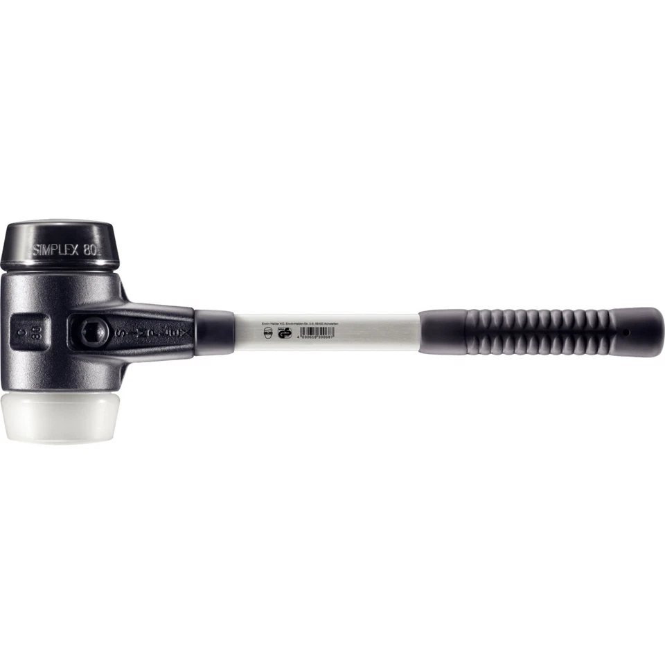 HALDER SIMPLEX-Schonhämmer 3727.080 Hammer Gummihammer Softhammer geräuscharm