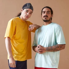 Men's 100% Cotton Box Fit Short Sleeve Blank T-Shirt (see size chart)