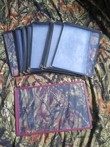 Lot of 18 Small + 1 LG. Menu Restaurant Protective Covers Single Page Pvc Holder