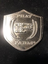 Phat Farm Belt Buckle - Silver Chrome Faux Diamonds 1-1/2  Belt